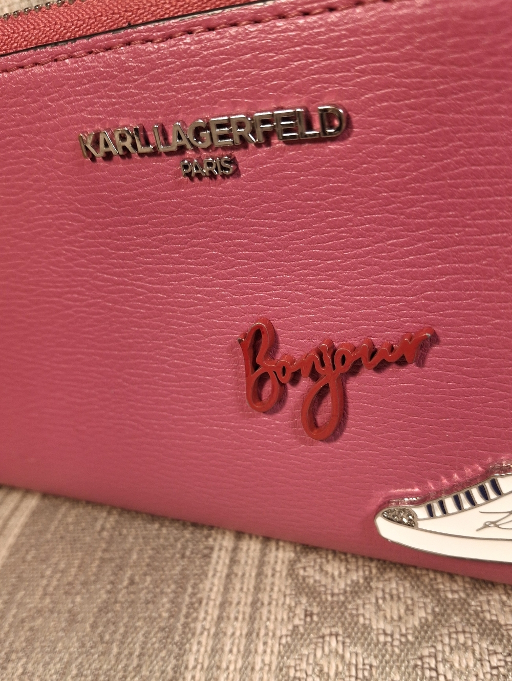 Karl Lagerfeld Paris Zip Around Wristlet Wallet - Picture 3 of 15